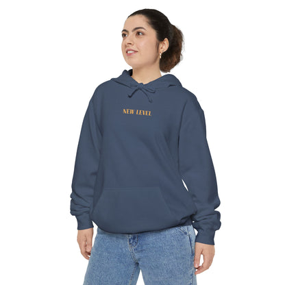 New Level Unisex Garment-Dyed Hoodie - Stylish & Motivational Sweatshirt