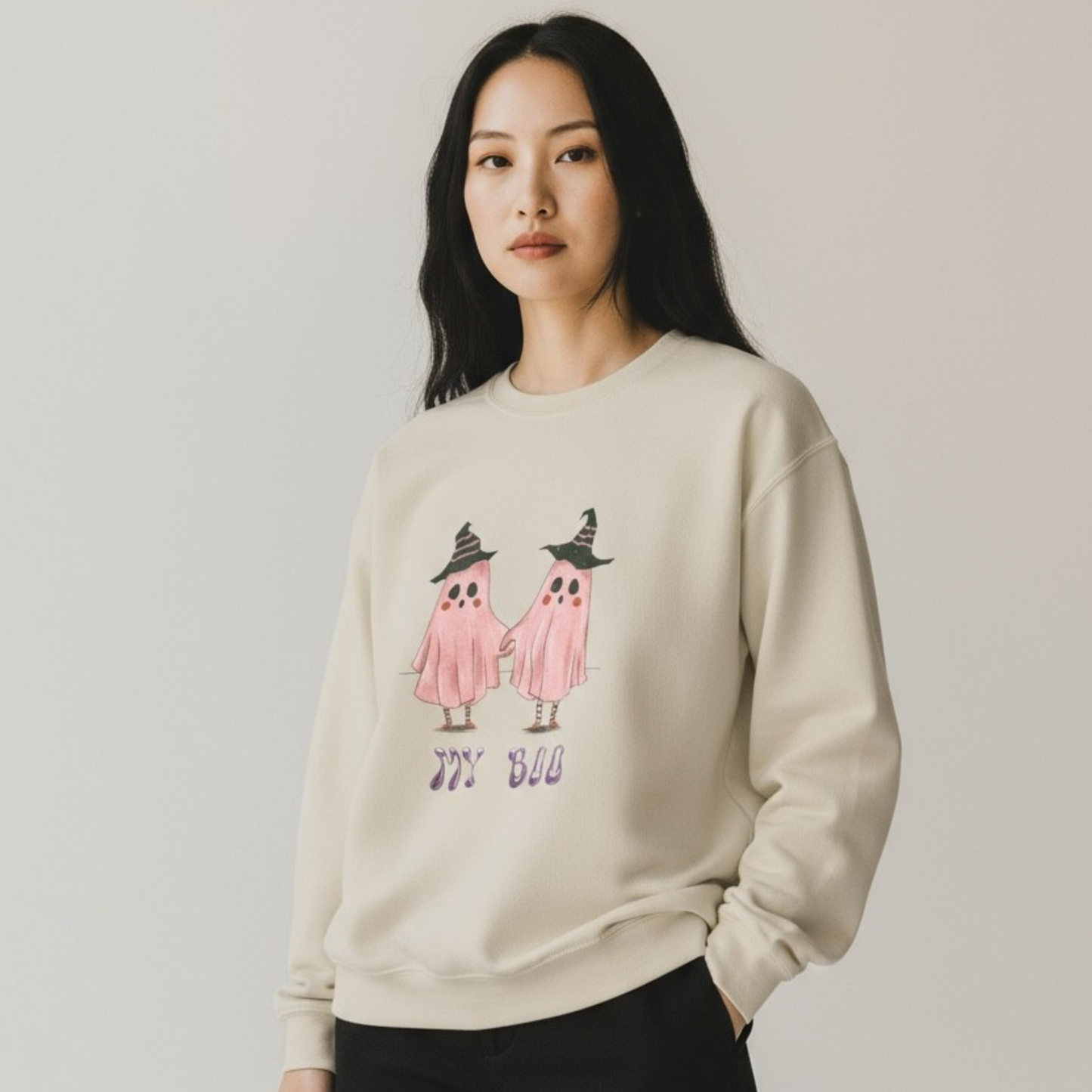 Ghost Boo Unisex Crewneck Sweatshirt